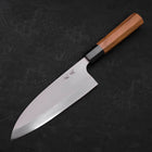 Deba Left Hand AUS-10 Polished Buffalo Teak Handle 180mm-[Musashi]-[Japanese-Kitchen-Knives]