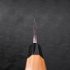 Deba Left Hand AUS-10 Polished Buffalo Teak Handle 180mm-[Musashi]-[Japanese-Kitchen-Knives]