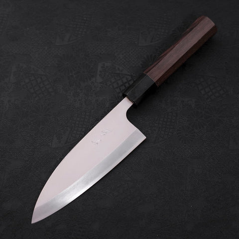Deba Left Hand AUS-10 Polished Buffalo Wenge Handle 150mm-[Musashi]-[Japanese-Kitchen-Knives]