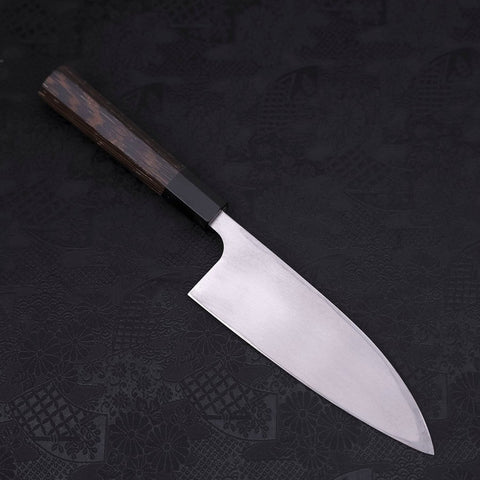 Deba Left Hand AUS-10 Polished Buffalo Wenge Handle 165mm (6.5”)-[Musashi]-[Japanese-Kitchen-Knives]