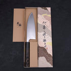 Deba Left Hand AUS-10 Polished Buffalo Wenge Handle 165mm-[Musashi]-[Japanese-Kitchen-Knives]