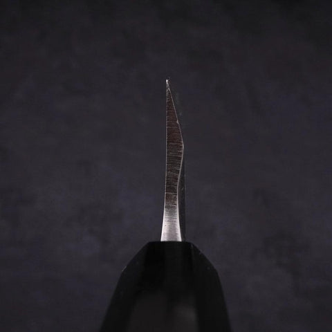 Deba Left Hand Silver Steel #3 Kasumi Buffalo Ebony Handle 165mm-[Musashi]-[Japanese-Kitchen-Knives]