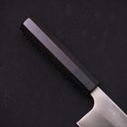 Deba Left Hand Silver Steel #3 Kasumi Buffalo Ebony Handle 180mm (7”)-[Musashi]-[Japanese-Kitchen-Knives]