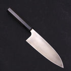 Deba Left Hand Silver Steel #3 Kasumi Buffalo Ebony Handle 180mm (7”)-[Musashi]-[Japanese-Kitchen-Knives]