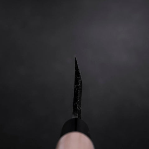 Deba Left Hand White Steel #2 Kurouchi Tsuchime Cherry Handle 180mm-[Musashi]-[Japanese-Kitchen-Knives]