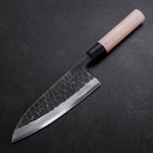 Deba Left Hand White Steel #2 Kurouchi Tsuchime Cherry Handle 180mm-[Musashi]-[Japanese-Kitchen-Knives]