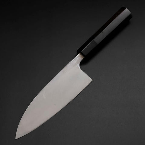 Deba Silver Steel #3 Kasumi Buffalo Ebony Handle 165mm (6.5”)-[Musashi]-[Japanese-Kitchen-Knives]
