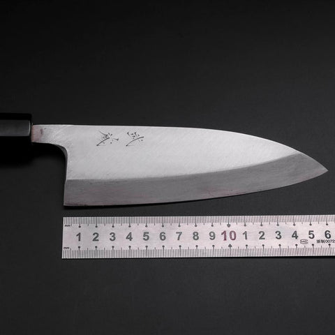 Deba Silver Steel #3 Kasumi Buffalo Ebony Handle 165mm (6.5”)-[Musashi]-[Japanese-Kitchen-Knives]