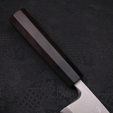 Deba Silver Steel #3 Kasumi Buffalo Ebony Handle 165mm-[Musashi]-[Japanese-Kitchen-Knives]