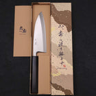 Deba Silver Steel #3 Kasumi Buffalo Ebony Handle 165mm-[Musashi]-[Japanese-Kitchen-Knives]