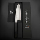 Deba Silver Steel #3 Kasumi Buffalo Ebony Handle 180mm (7”)-[Musashi]-[Japanese-Kitchen-Knives]