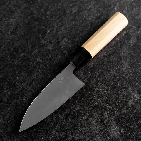 Deba Silver Steel #3 Kasumi Buffalo Magnolia Handle 120mm (4.7”)-[Musashi]-[Japanese-Kitchen-Knives]