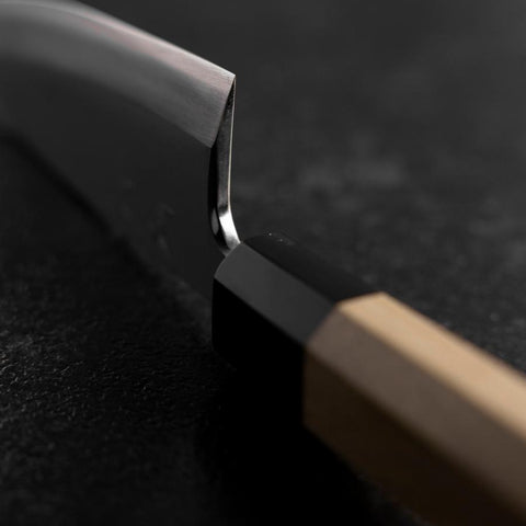 Deba Silver Steel #3 Kasumi Buffalo Magnolia Handle 120mm (4.7”)-[Musashi]-[Japanese-Kitchen-Knives]