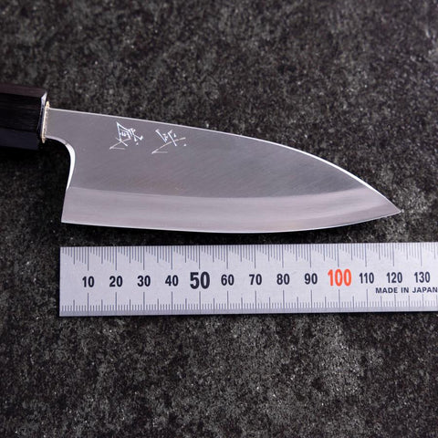 Deba Silver Steel #3 Kasumi Buffalo Magnolia Handle 120mm (4.7”)-[Musashi]-[Japanese-Kitchen-Knives]
