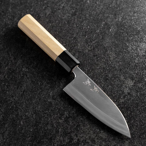 Deba Silver Steel #3 Kasumi Buffalo Magnolia Handle 120mm (4.7”)-[Musashi]-[Japanese-Kitchen-Knives]