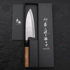 Deba Silver Steel #3 Kasumi Buffalo Teak Handle 165mm-[Musashi]-[Japanese-Kitchen-Knives]