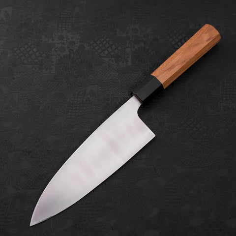 Deba Silver Steel #3 Kasumi Buffalo Teak Handle 180mm-[Musashi]-[Japanese-Kitchen-Knives]