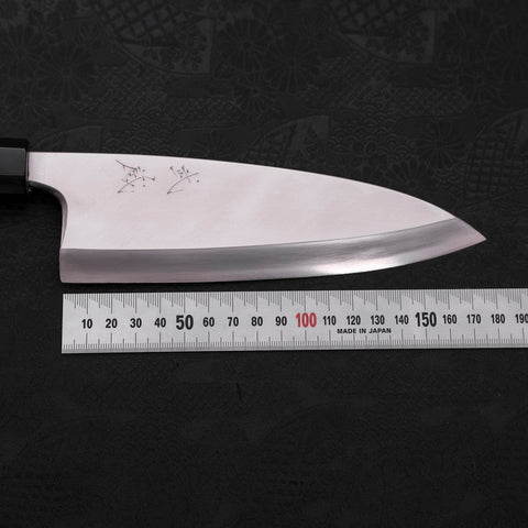 Deba Silver Steel #3 Kasumi Buffalo Teak Handle 180mm-[Musashi]-[Japanese-Kitchen-Knives]