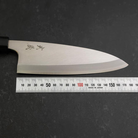 Deba Silver Steel #3 Kasumi Buffalo Teak Handle 180mm-[Musashi]-[Japanese-Kitchen-Knives]