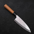 Deba Silver Steel #3 Kasumi Buffalo Teak Handle 180mm-[Musashi]-[Japanese-Kitchen-Knives]
