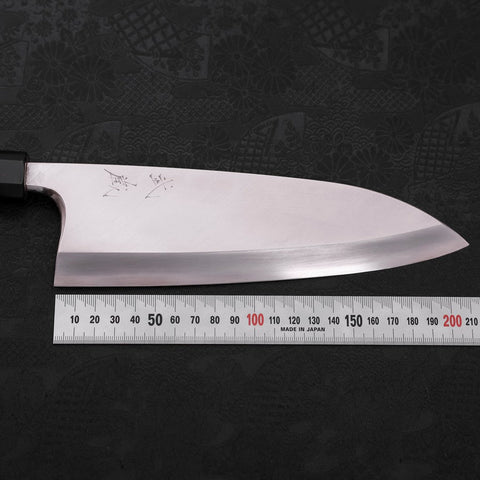 Deba Silver Steel #3 Kasumi Buffalo Teak Handle 210mm-[Musashi]-[Japanese-Kitchen-Knives]