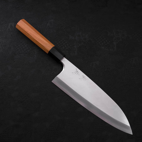 Deba Silver Steel #3 Kasumi Buffalo Teak Handle 210mm-[Musashi]-[Japanese-Kitchen-Knives]