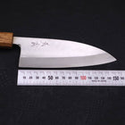 Deba Silver Steel #3 Kasumi Yaki Urushi Handle 150mm (5.9”)-[Musashi]-[Japanese-Kitchen-Knives]