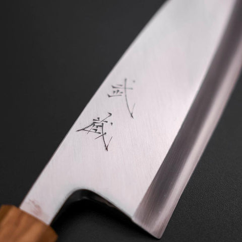 Deba Silver Steel #3 Kasumi Yaki Urushi Handle 180mm (7”)-[Musashi]-[Japanese-Kitchen-Knives]