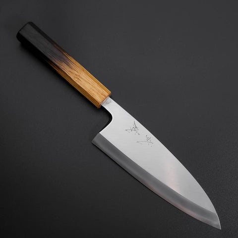 Deba Silver Steel #3 Kasumi Yaki Urushi Handle 180mm (7”)-[Musashi]-[Japanese-Kitchen-Knives]