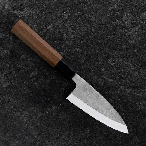 Deba VG-10 Nashiji Buffalo Walnut Handle 105mm (4.1”)-[Musashi]-[Japanese-Kitchen-Knives]