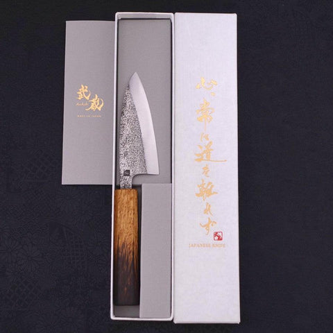 Deba VG-10 Nashiji Yaki-Urushi Handle 105mm (4.1”)-[Musashi]-[Japanese-Kitchen-Knives]