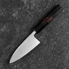 Deba White Steel #2 Kasumi Buffalo Ebony Handle 120mm (4.7”)-[Musashi]-[Japanese-Kitchen-Knives]