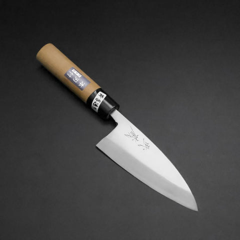 Deba White Steel #2 Kasumi Cherry Handle 120mm (4.7”)-[Musashi]-[Japanese-Kitchen-Knives]