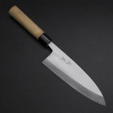 Deba White Steel #2 Kasumi Cherry Handle 180mm-[Musashi]-[Japanese-Kitchen-Knives]