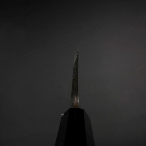 Deba White Steel #2 Kurouchi Buffalo Ebony Handle 180mm-[Musashi]-[Japanese-Kitchen-Knives]