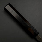 Deba White Steel #2 Kurouchi Buffalo Ebony Handle 180mm-[Musashi]-[Japanese-Kitchen-Knives]