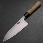 Deba White Steel #2 Kurouchi Tsuchime Cherry Handle 165mm-[Musashi]-[Japanese-Kitchen-Knives]