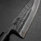Deba White Steel #2 Kurouchi Tsuchime Cherry Handle 165mm-[Musashi]-[Japanese-Kitchen-Knives]