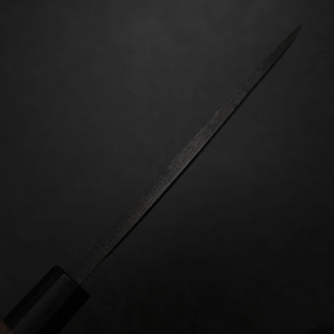 Deba White Steel #2 Kurouchi Tsuchime Walnut Handle 150mm-[Musashi]-[Japanese-Kitchen-Knives]