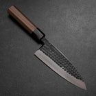Deba White Steel #2 Kurouchi Tsuchime Walnut Handle 165mm-[Musashi]-[Japanese-Kitchen-Knives]