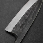 Deba White Steel #2 Left-Hand Kurouchi Tsuchime Cherry Handle 150mm-[Musashi]-[Japanese-Kitchen-Knives]
