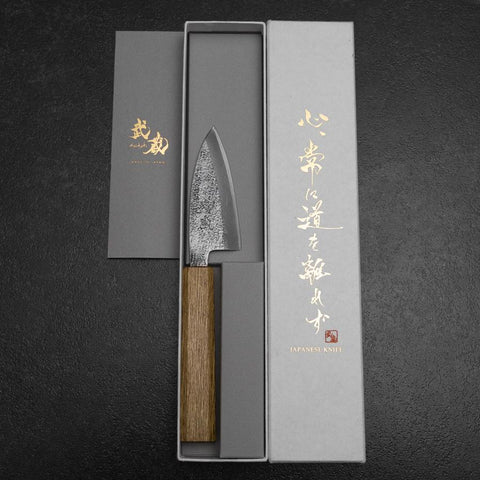 Deba White Steel #2 Nashiji Oak Handle 80mm-[Musashi]-[Japanese-Kitchen-Knives]