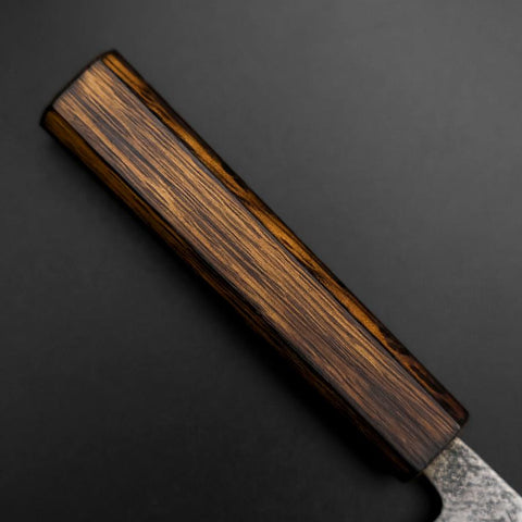 Deba White Steel #2 Nashiji Sumi Urushi Handle 120mm (4.7”)-[Musashi]-[Japanese-Kitchen-Knives]