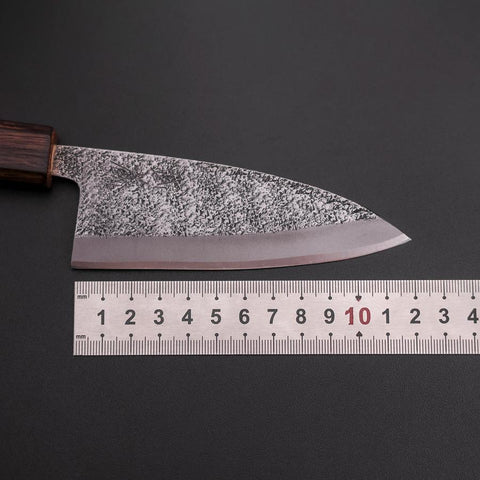 Deba White Steel #2 Nashiji Sumi Urushi Handle 120mm (4.7”)-[Musashi]-[Japanese-Kitchen-Knives]