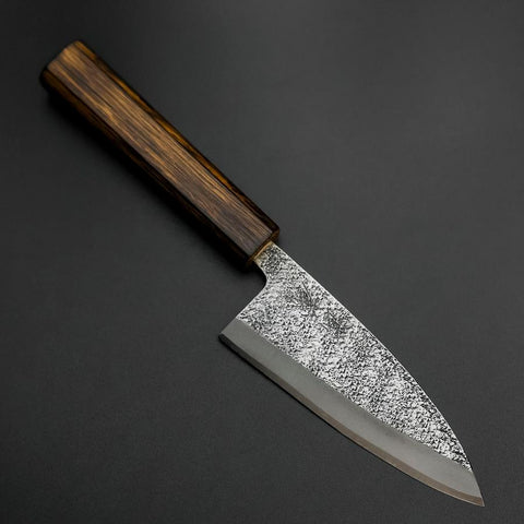Deba White Steel #2 Nashiji Sumi Urushi Handle 120mm (4.7”)-[Musashi]-[Japanese-Kitchen-Knives]