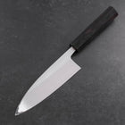 Deba White Steel #2 Kasumi Buffalo Ebony Handle 165mm-[Musashi]-[Japanese-Kitchen-Knives]