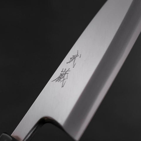 Deba White Steel #2 Kasumi Buffalo Ebony Handle 165mm-[Musashi]-[Japanese-Kitchen-Knives]