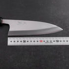 Deba White Steel #2 Kasumi Buffalo Ebony Handle 165mm-[Musashi]-[Japanese-Kitchen-Knives]