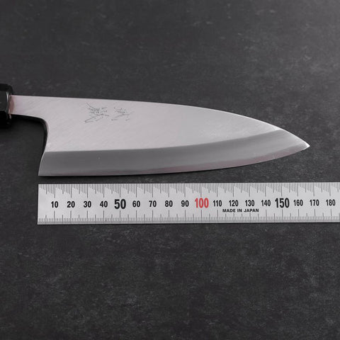 Deba White Steel #2 Kasumi Buffalo Ebony Handle 165mm-[Musashi]-[Japanese-Kitchen-Knives]