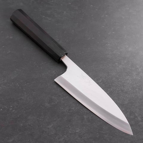 Deba White Steel #2 Kasumi Buffalo Ebony Handle 165mm-[Musashi]-[Japanese-Kitchen-Knives]